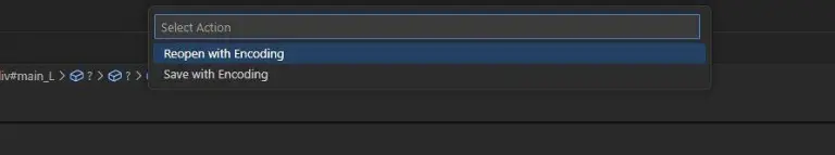 Vcode Reopen with Encoding